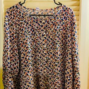 Long Sleeved Hippie Floral Blouse